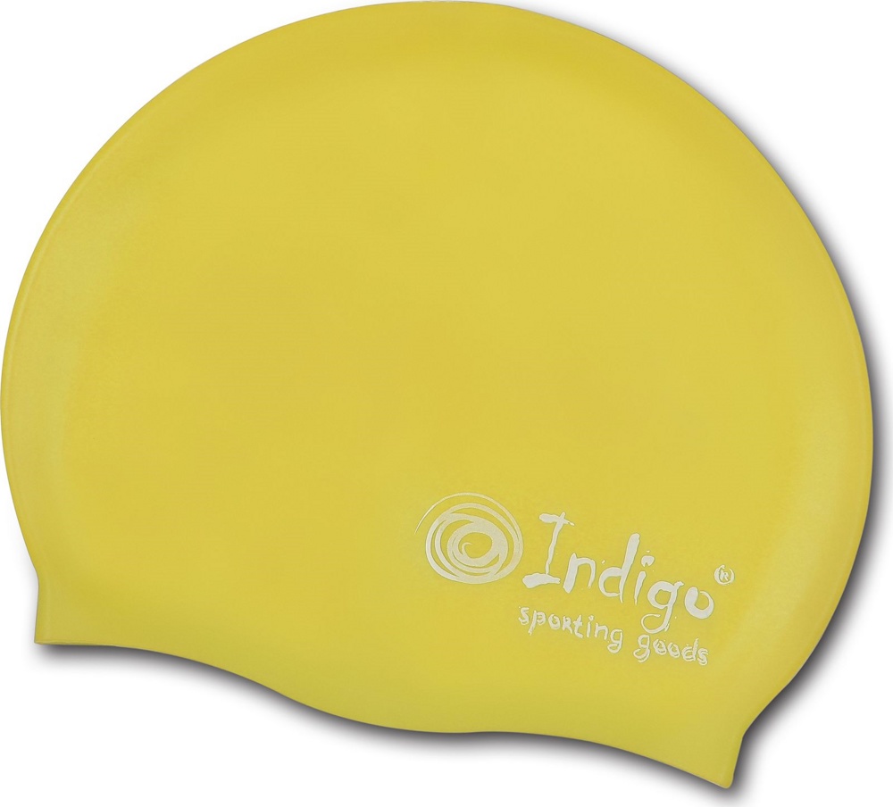 Шапочка для плавания INDIGO 106SC желтая силикон