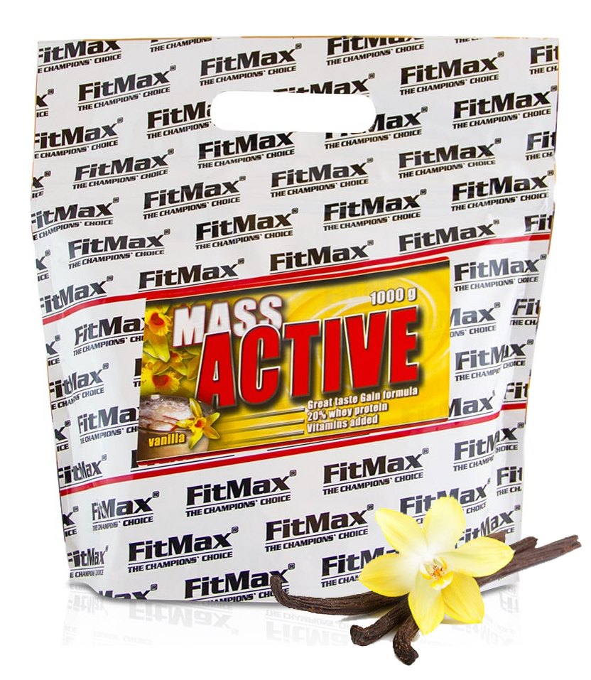 Гейнер высокоуглеводный Mass Active FitMax 1000г (ваниль) - фото