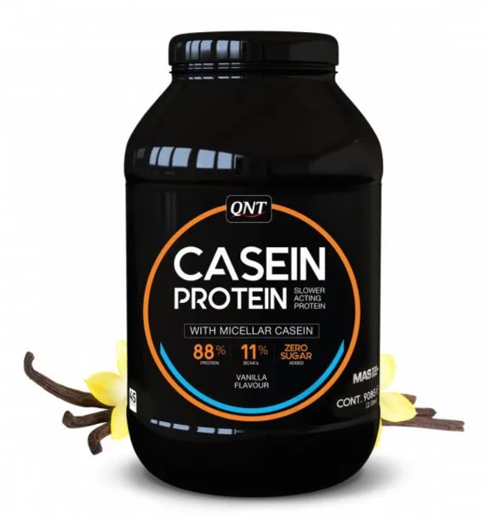 Протеин казеиновый Casein Protein QNT 908г (ваниль)