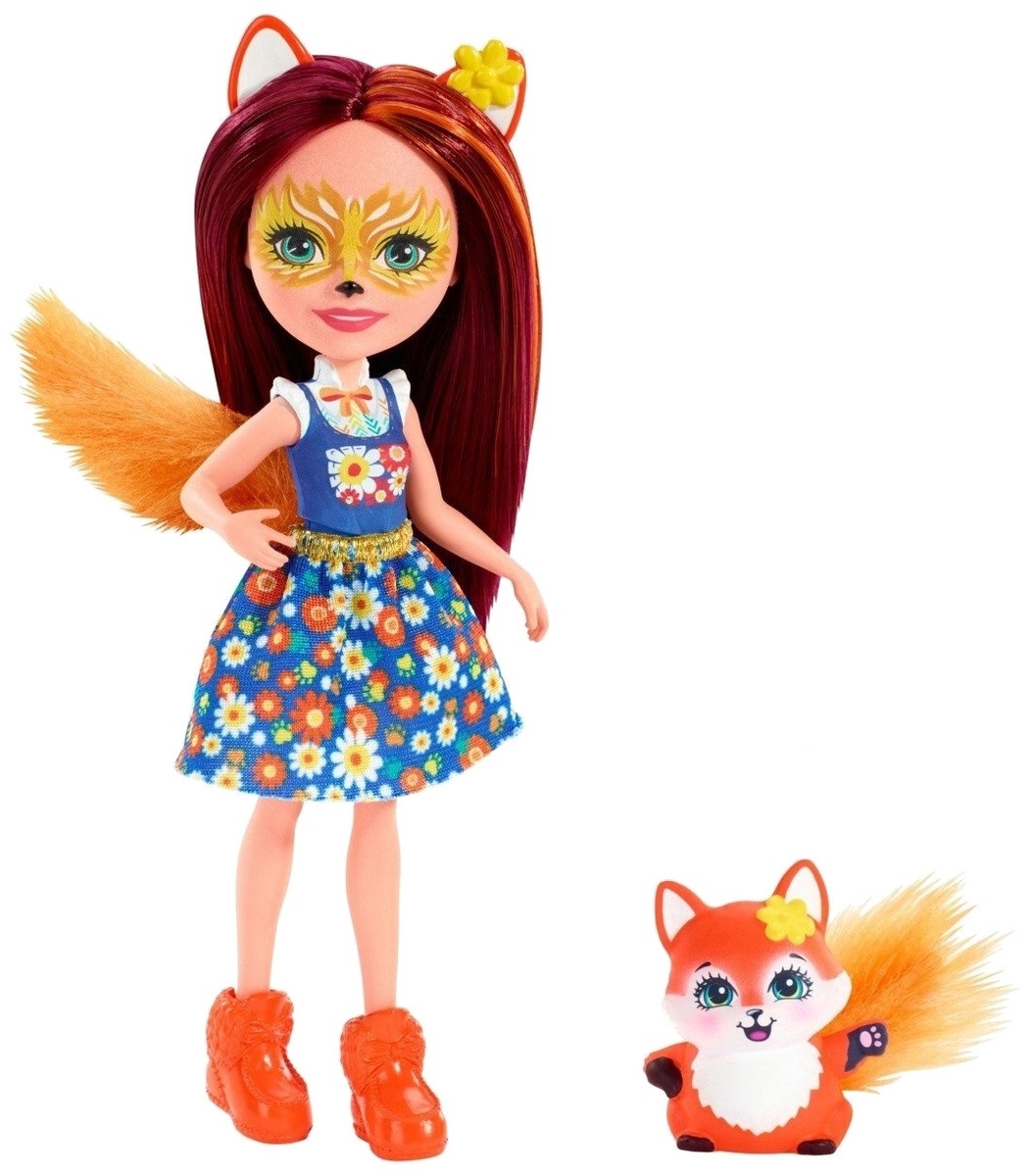 Кукла Фелисити Лис с питомцем лисенок Флик 15см Enchantimals Mattel FXM71 - фото