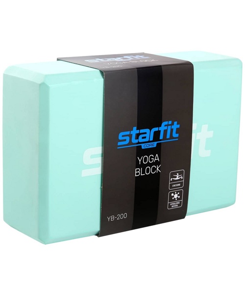 Блок для йоги STARFIT Core YB-200 (22,5х15х8 см, мятный) - фото2