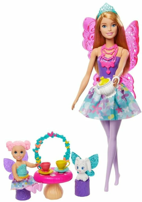 Игровой набор Кукла Барби DREAMTOPIA Сказочная принцесса GJK49/GJK50 - фото
