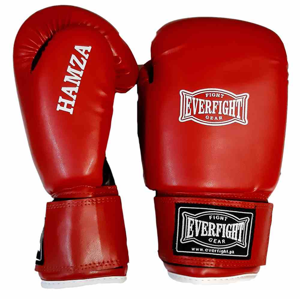 Боксерские перчатки EVERFIGHT EGB-538 HAMZA Red (6,8,10,12 унц.) - фото