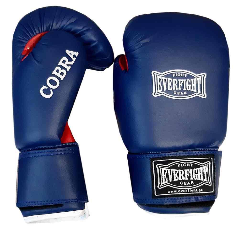 Боксерские перчатки EVERFIGHT EGB-529 COBRA Blue (8, 10, 12 унц.) - фото