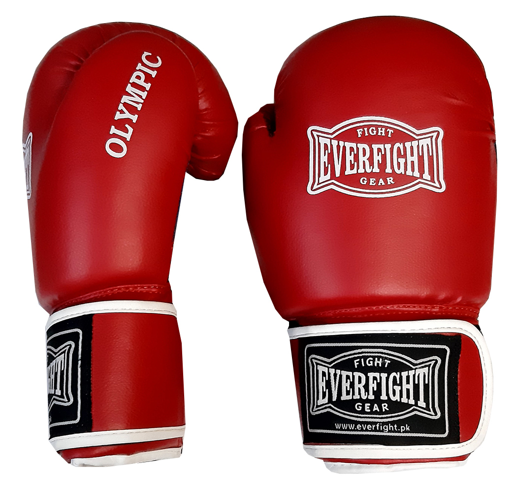 Боксерские перчатки EVERFIGHT EGB-524 OLYMPIC Red (10,12 унц.) - фото