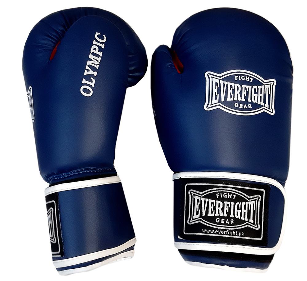 Боксерские перчатки EVERFIGHT EGB-524 OLYMPIC Blue (10,12 унц.) - фото
