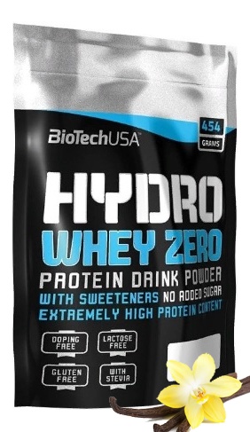 Протеин сывороточный (гидролизованный изолят) Hydro Whey Zero Biotech USA 454г (ваниль) - фото