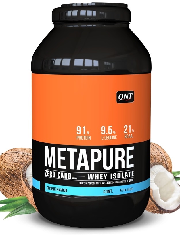 Протеин сывороточный (изолят) METAPURE ZC QNT 908г (кокос) - фото