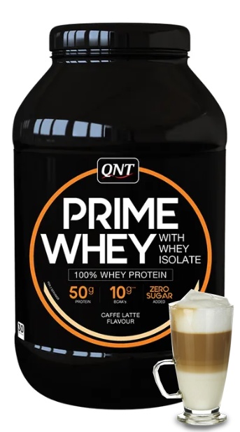 Протеин сывороточный (концентрат+изолят) Prime Whey QNT 908г (кофе латте) - фото