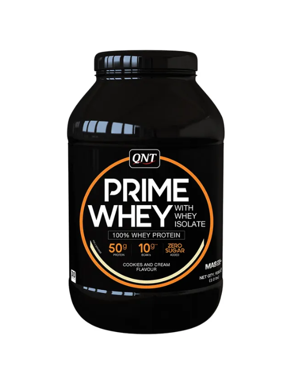 Протеин сывороточный (концентрат+изолят) Prime Whey QNT 908г (печенье крем)