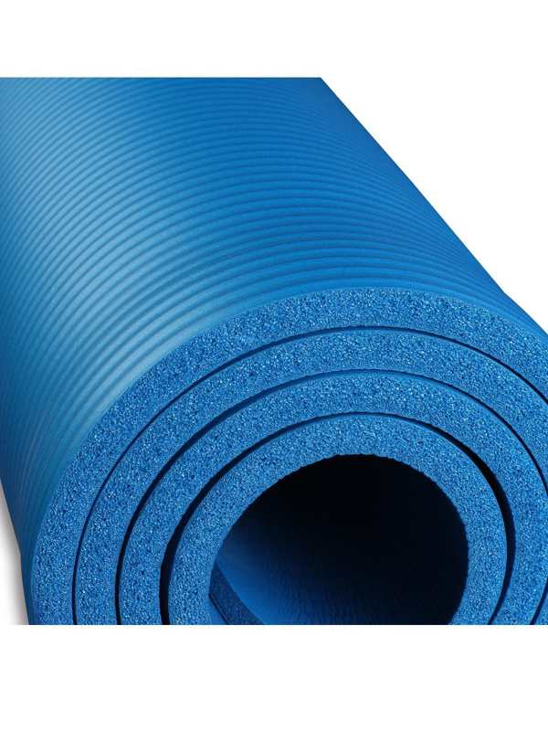 Гимнастический коврик для йоги, фитнеса INDIGO 229 NBR 12мм (синий) - фото2