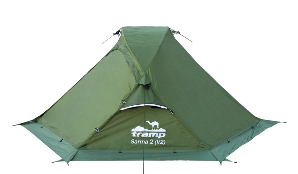 Палатка туристическая 2-х местная Tramp Sarma (V2) Green (8000 mm)