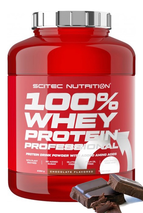 Протеин сывороточный (концентрат+изолят) Whey Protein Professional Scitec Nutrition 2350г (шоколад) - фото