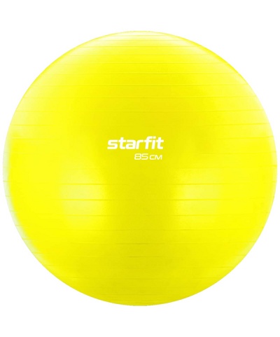 Гимнастический мяч Starfit Core GB-104 85см Антивзрыв желтый - фото