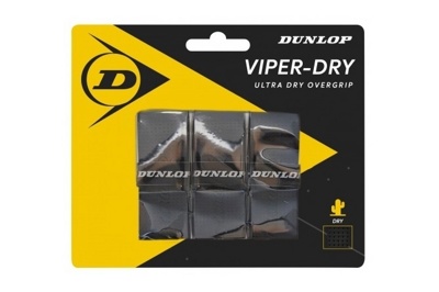 Намотка на ракетку Dunlop Viperdry Overgrip черный 3 шт 623DN613257 - фото