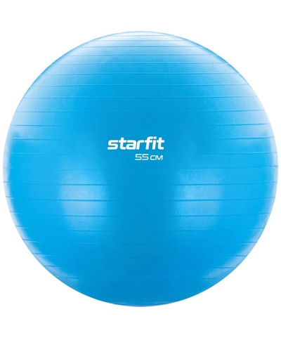 Гимнастический мяч Starfit Core GB-104 55см Антивзрыв синий - фото