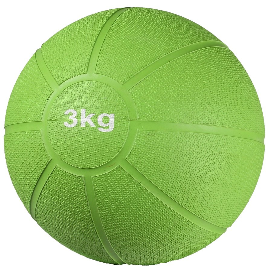 Медицинбол INDIGO 9056HKTB 3 кг, зеленый (резина) - фото2