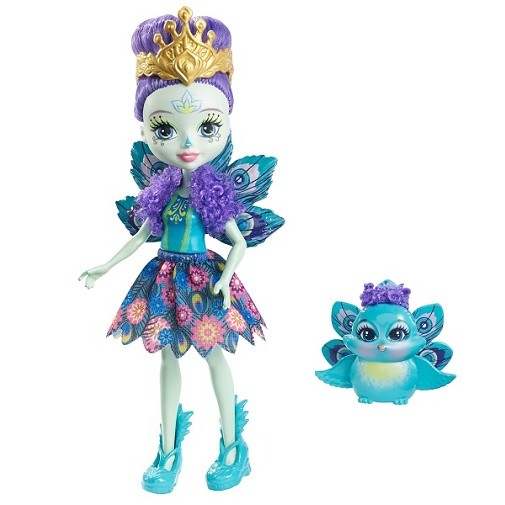 Кукла Пэттер Павлина с питомцем павлином Флэп 15см Enchantimals Mattel DYC76 - фото