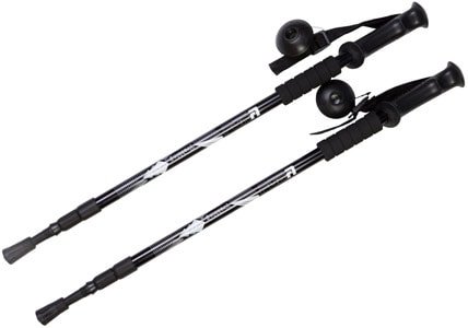 Палки телескопические для скандинавской ходьбы Fora XG-01, 65-135 см черный - фото2
