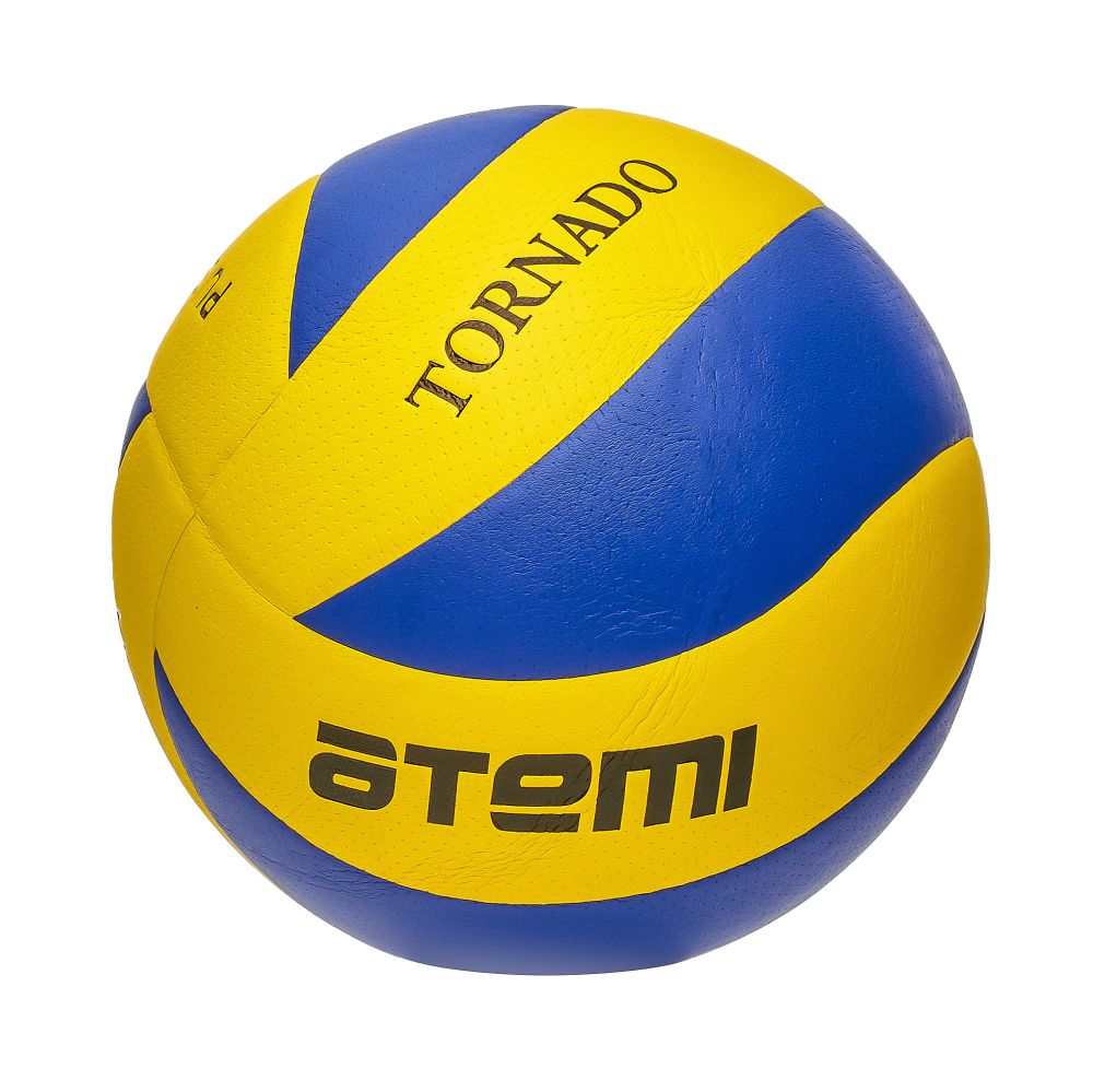 Мяч волейбольный №5 Atemi Tornado PU yellow/blue - фото
