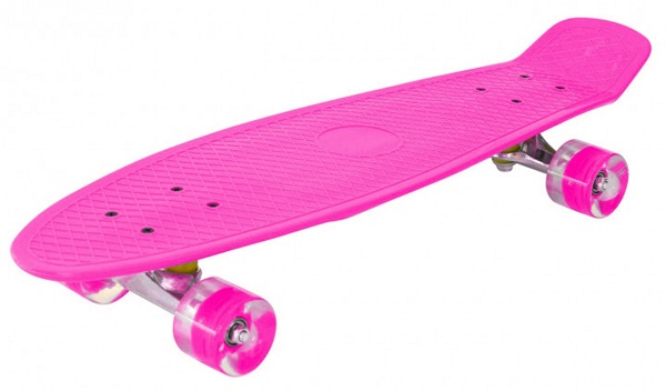 Пенни борд (скейтборд) Relmax GS-SB-X1 Pink LED с подсветкой - фото