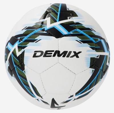 Мяч минифутбольный (футзал) №4 Demix D26WVYDCL1 белый/голубой - фото