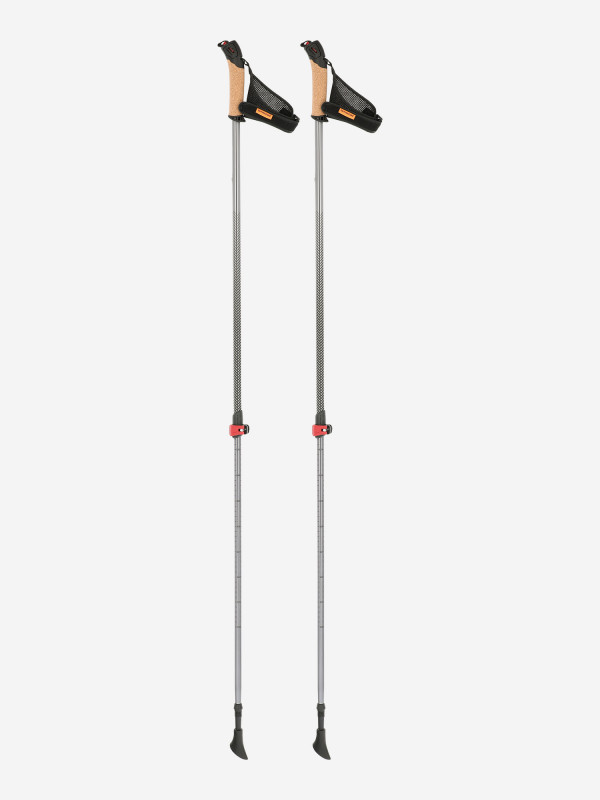 Палки телескопические для скандинавской ходьбы Outventure 4RR1EPNQYI, 86-140см серый - фото