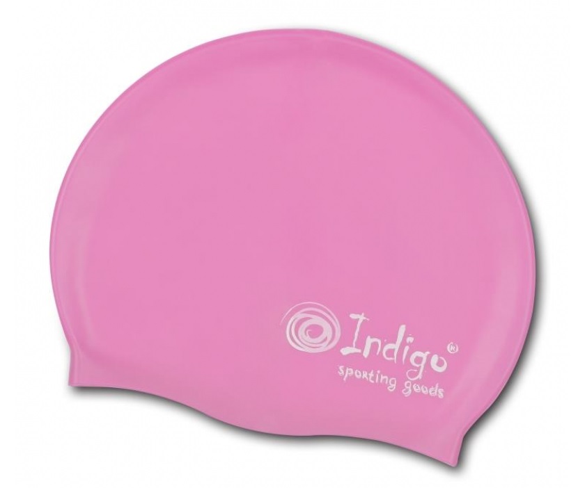 Шапочка для плавания INDIGO 105SC розовая силикон - фото