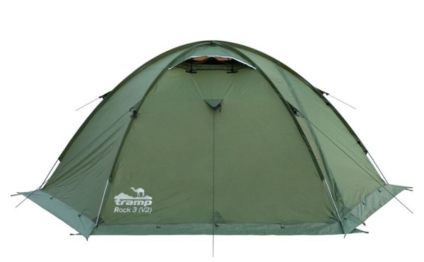 Палатка туристическая 4-х местная Tramp Rock 4 (V2) Green (8000 mm)