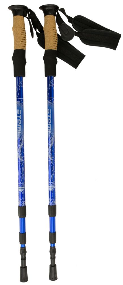 Палки телескопические треккинговые Atemi ATP-05 65-135см blue - фото