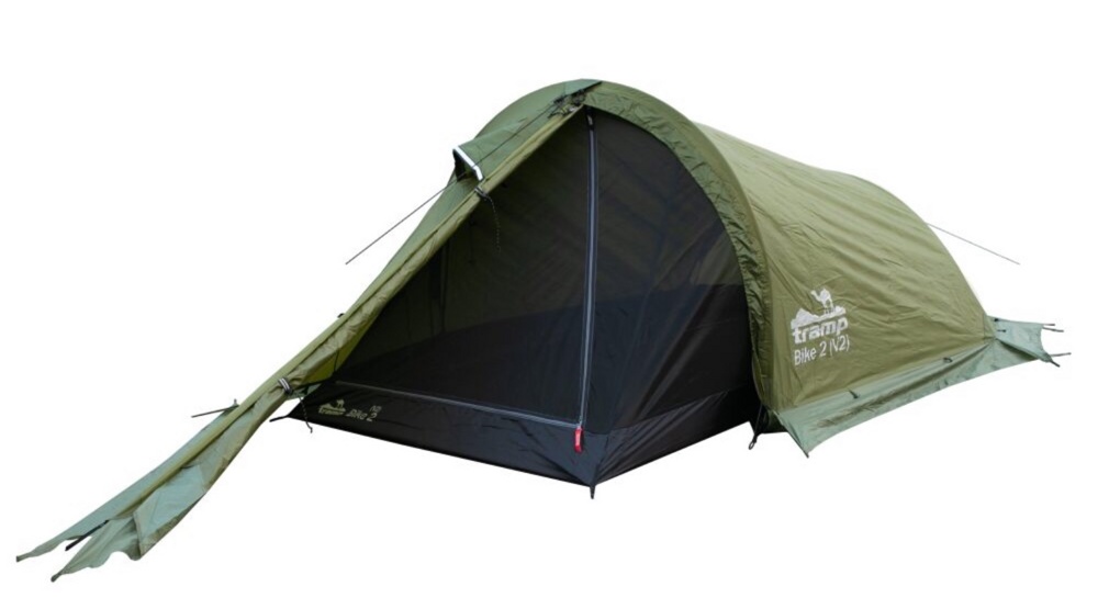 Палатка туристическая 2-х местная Tramp Bike 2 v2 (зеленый) (8000 mm) - фото