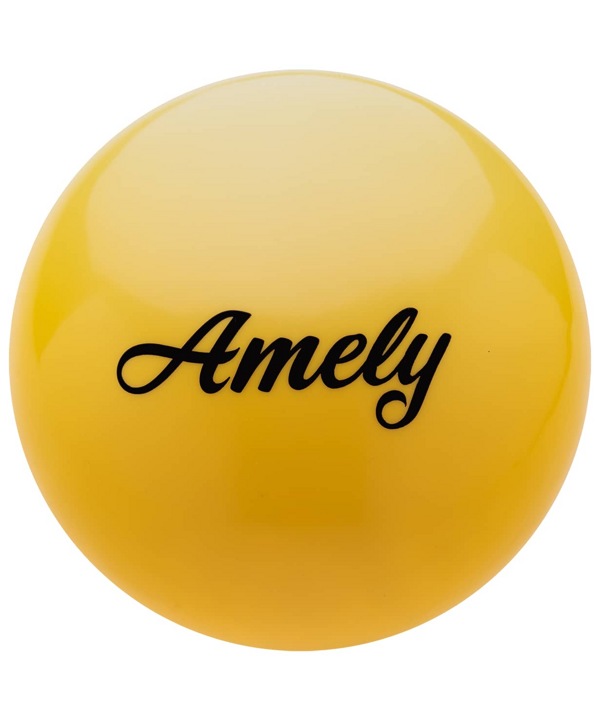 Мяч для художественной гимнастики Amely AGB-101 (19см, 400гр) желтый - фото