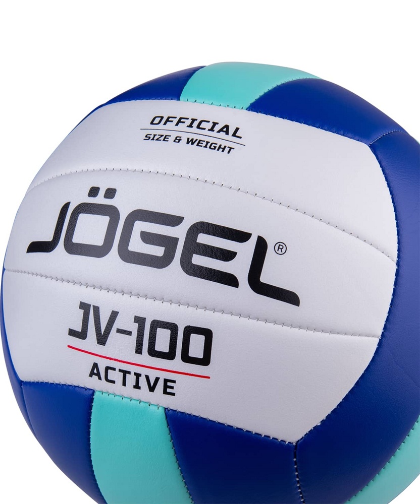 Мяч волейбольный №5 Jogel JV-100 синий/мятный - фото3