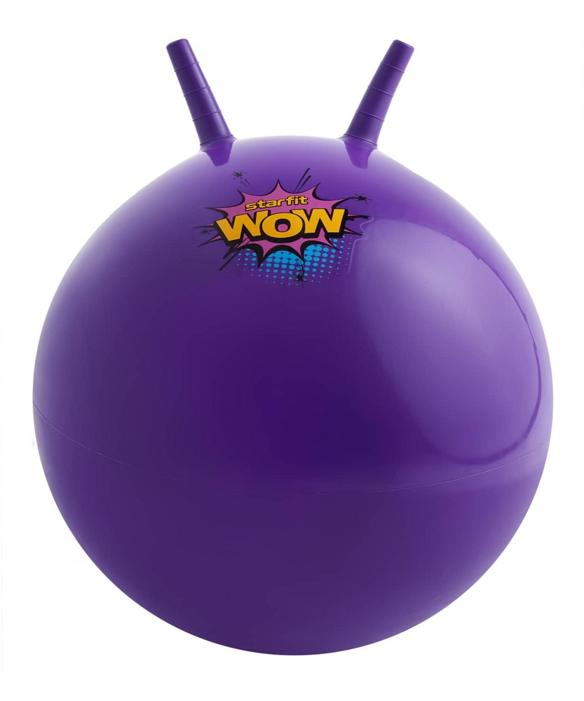 Гимнастический мяч с рожками Starfit GB-411 (фиолетовый) 55см Антивзрыв - фото