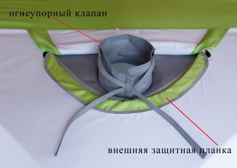 Клапан огнеупорный для палаток Лотос Куб (кремнезем 1000°С) - фото2