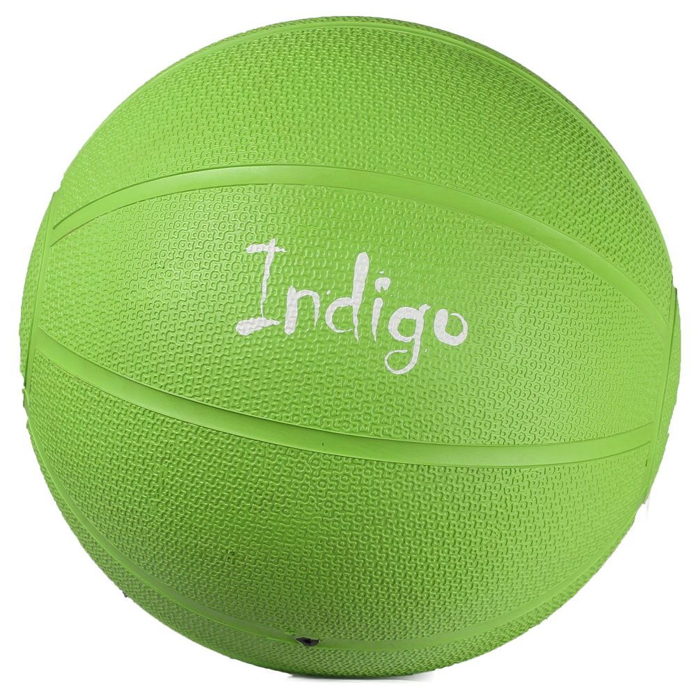 Медицинбол INDIGO 9056HKTB 3 кг, зеленый (резина) - фото