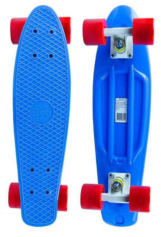 Пенни борд (скейтборд) MaxCity Plastic Board Small Blue - фото