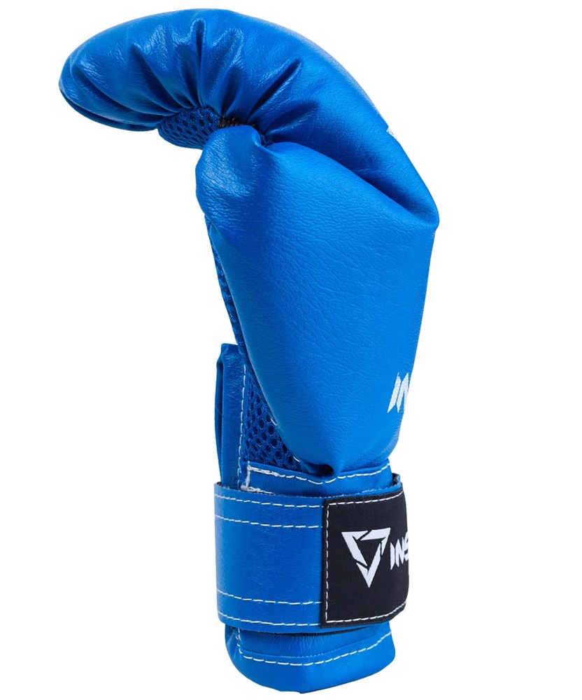 Боксерский мешок и перчатки INSANE FIGHT, синий, 45х20 см, 2,3 кг, 6 oz - фото3