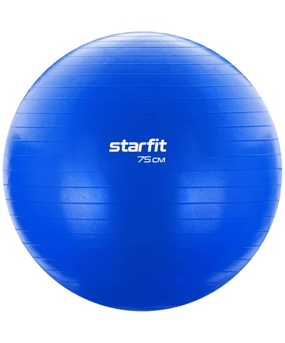 Гимнастический мяч Starfit Core GB-104 75см Антивзрыв темно-синий - фото