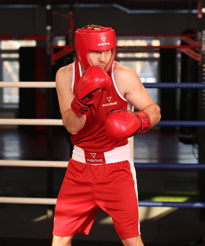 Боксерские перчатки INSANE ODIN красный 8 унц.