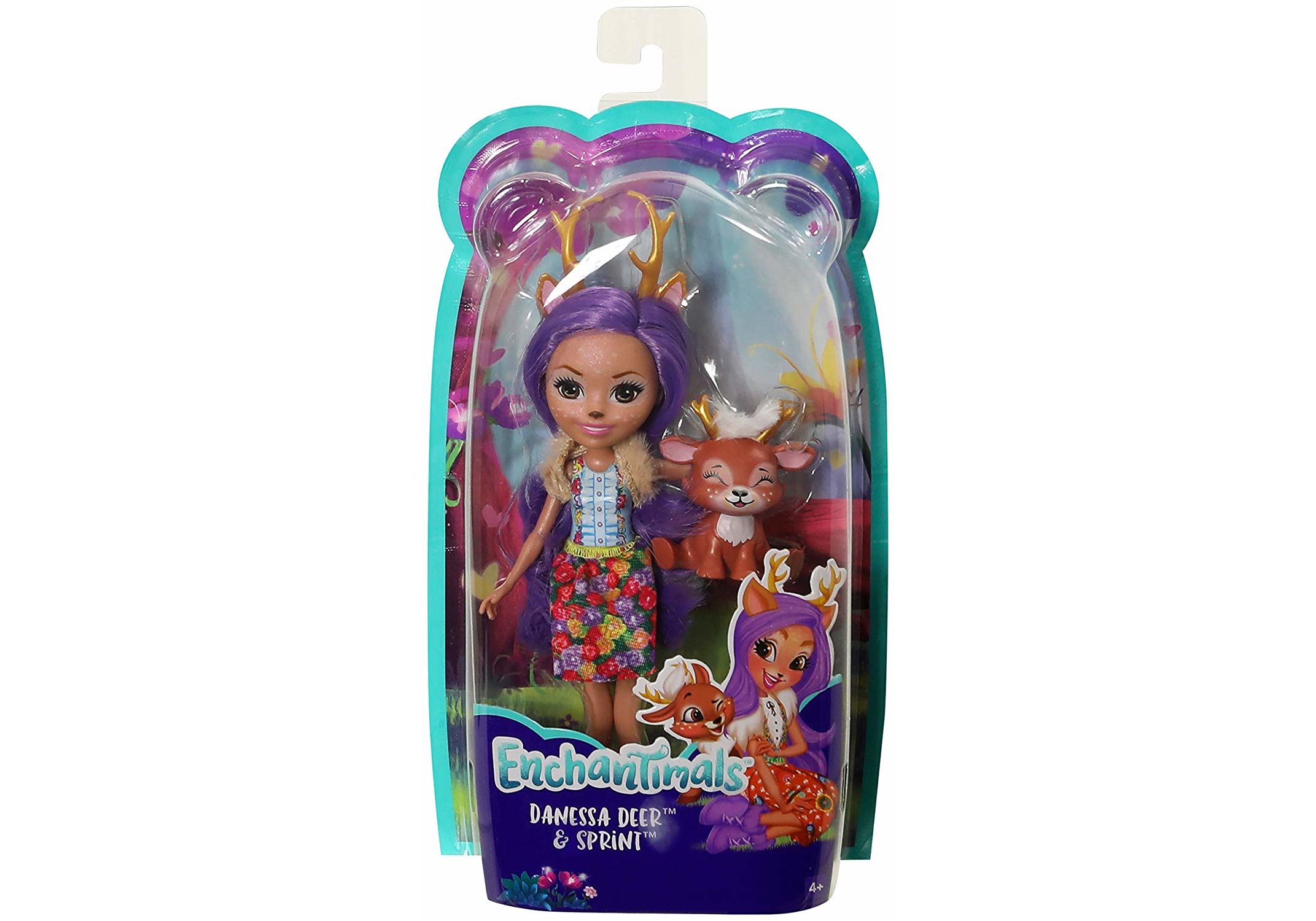 Кукла Данэсса Оленни с питомцем олененок Спринт 15см Enchantimals Mattel FXM75