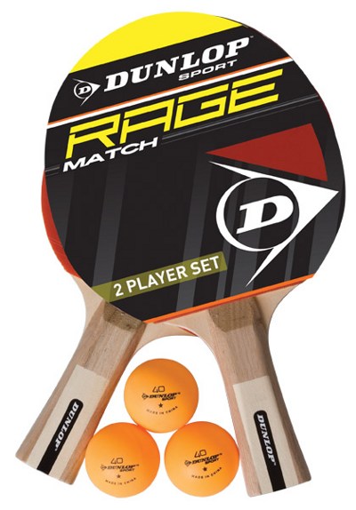 Ракетки для настолького тенниса (2ракетки+3мяча) Dunlop Rage Match 2 Player Set 826DN679211 - фото