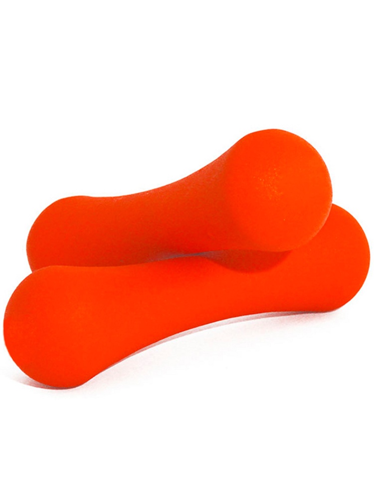 Гантель неопреновая 1,5 кг х 2шт (пара) Artbell DB75-1,5 оранжевые - фото