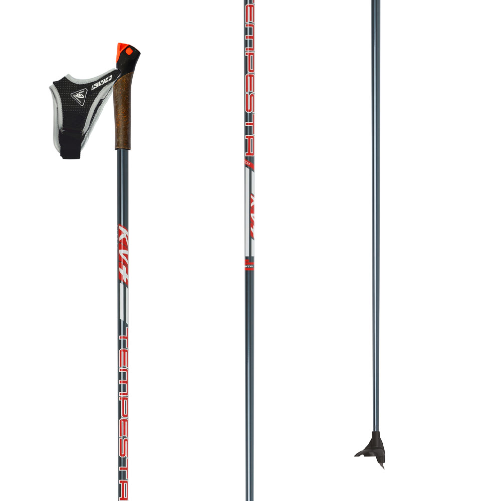 Лыжные палки KV+ Tempesta Clip 150 см углеволокно+стекловолокно - фото2