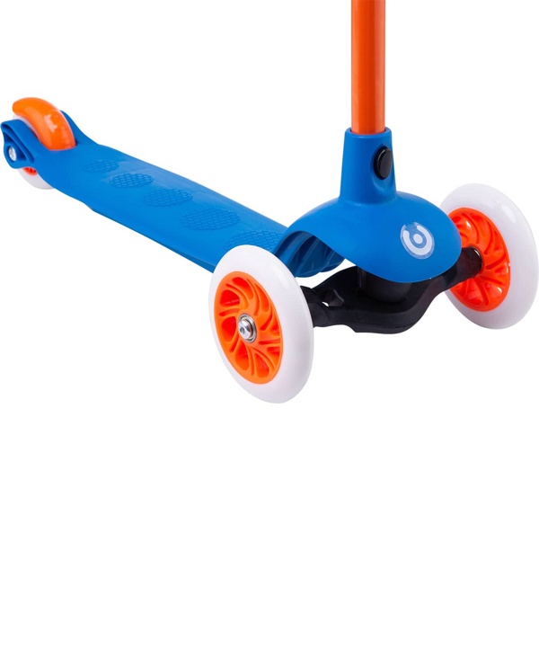 Самокат 3-х колесный RIDEX Hero blue/orange 120/80мм 18410