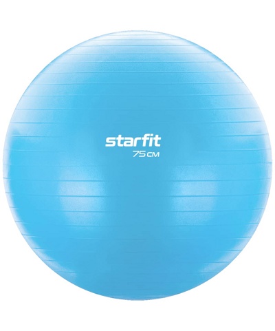Гимнастический мяч Starfit Core GB-104 75см Антивзрыв синий пастель - фото