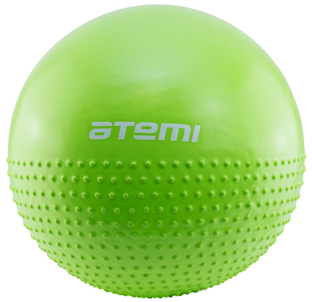 Гимнастический мяч полумассажный Atemi AGB0555 55см зеленый Антивзрыв - фото
