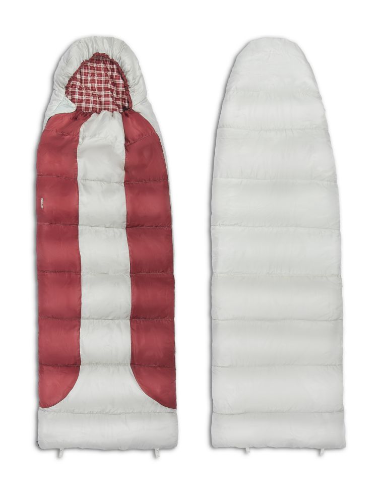 Спальный мешок туристический Atemi Quilt 400RN (правая молний, серый/красный) 400 г/м2, -10, правый - фото