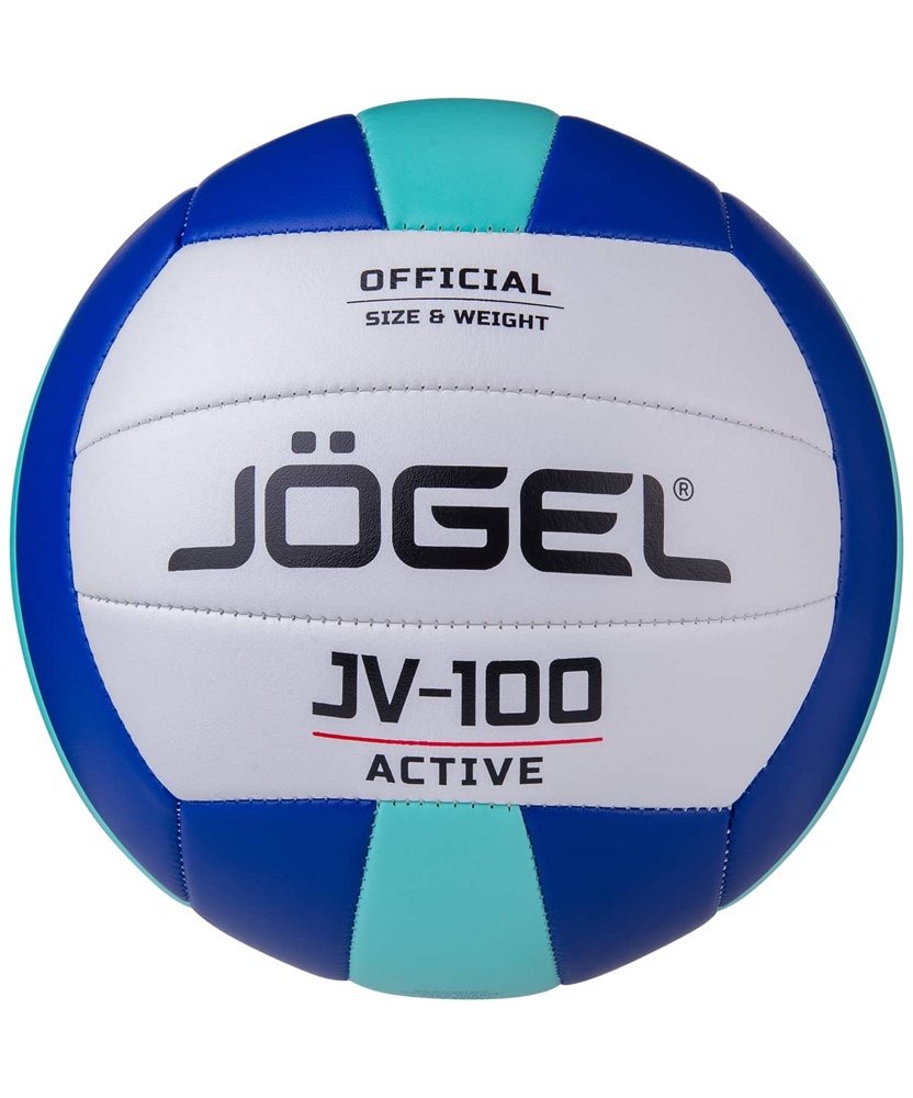 Мяч волейбольный №5 Jogel JV-100 синий/мятный - фото