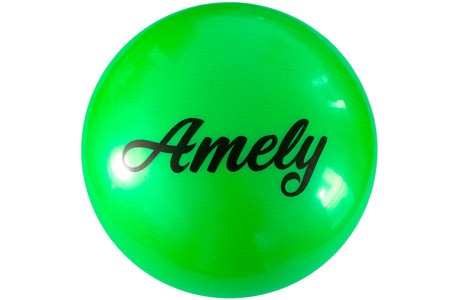 Мяч для художественной гимнастики Amely AGB-101 (19см, 400гр) зеленый - фото